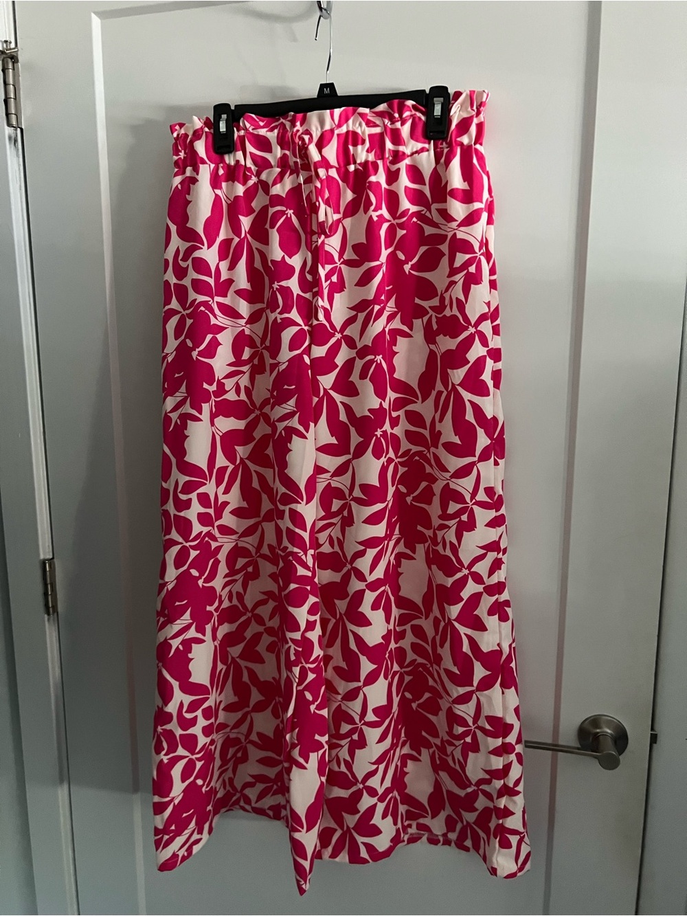 Women's Pink Floral Print Midi Skirt